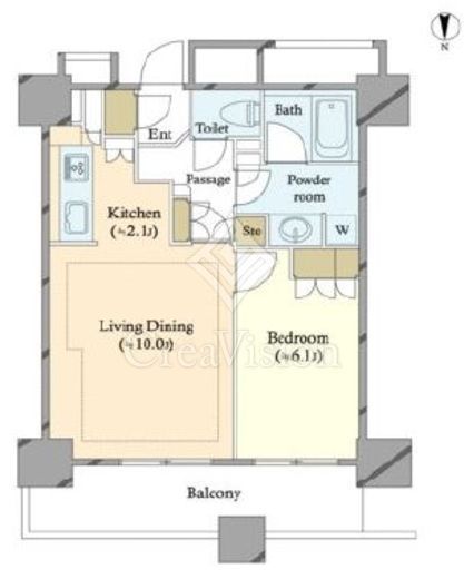 ライオンズ四谷タワーゲート 8階 間取り図