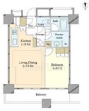 ライオンズ四谷タワーゲート 8階 間取り図