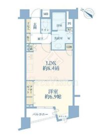 グランドパーク恵比寿センシュアス 3階 間取り図