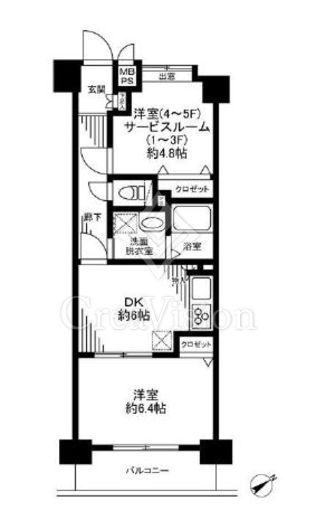 セザール元代々木 5階 間取り図