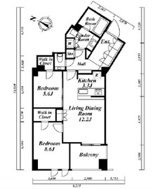 プラウド南麻布 2階 間取り図