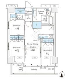 ロイヤルパークス赤羽ノース 1038 間取り図