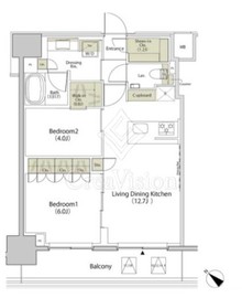 ザ・パークハビオ江古田 1202 間取り図