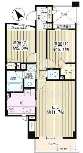 ピュアステージ千歳船橋 206 間取り図