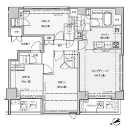 ミテッツァ代々木公園 2階 間取り図