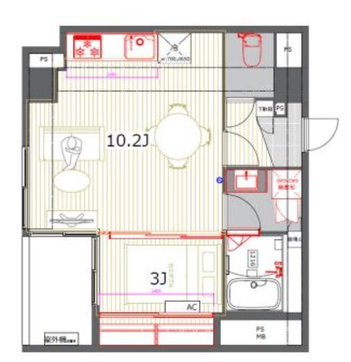 フロンティアテラス目黒 201 間取り図