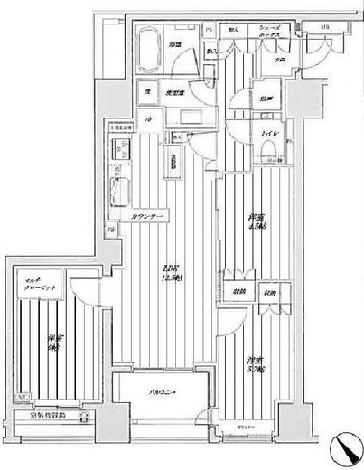 ザ・パークハウス千代田淡路町 7階 間取り図
