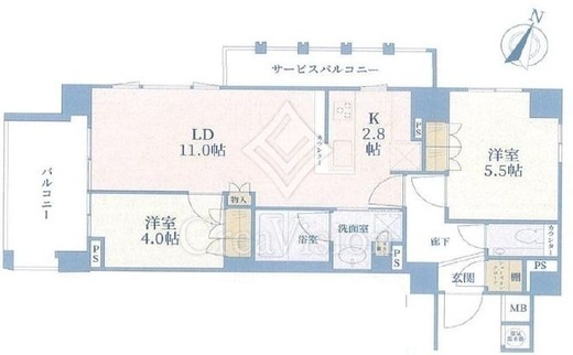 クレヴィアたまプラーザ 3階 間取り図