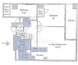 グレンパーク駒場 10階 間取り図