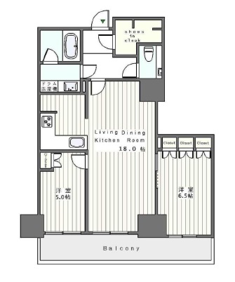 ザ・パークハウス新宿タワー 14階 間取り図