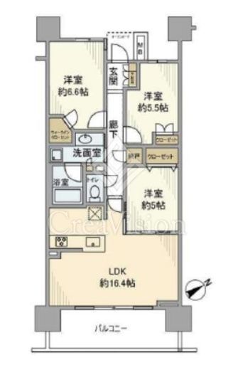 プラウドシティ淵野辺 14階 間取り図