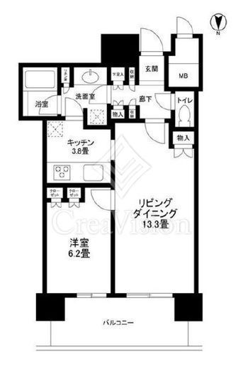 パークシティ武蔵小杉ミッドスカイタワー 34階 間取り図