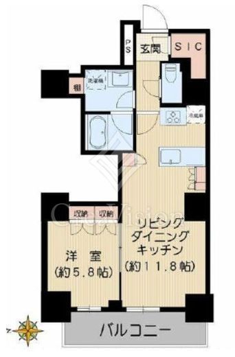 ザ・パークハウス小石川後楽園 3階 間取り図