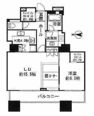 東京パークタワー 23階 間取り図