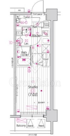 ガーラ・プライム横濱関内 7階 間取り図