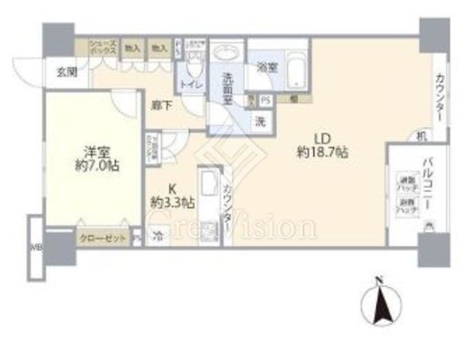 東新宿レジデンシャルタワー 8階 間取り図