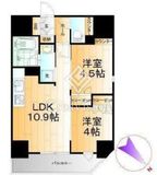 オープンレジデンシア日暮里ステーションフロント 8階 間取り図