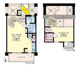 フリーディオ四谷三丁目 4階 間取り図