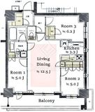 オープンレジデンシア新宿ザ・ハウス 9階 間取り図