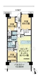 プラウド世田谷砧ガーデンテラス 4階 間取り図