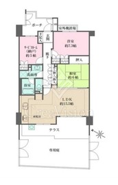 テラス氷川台 1階 間取り図