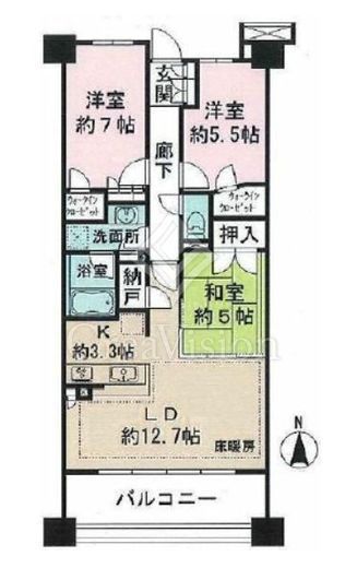 BELISTA板橋浮間舟渡 (ベリスタ板橋浮間舟渡) 5階 間取り図
