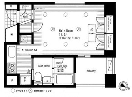 グランドメゾン築地 8階 間取り図