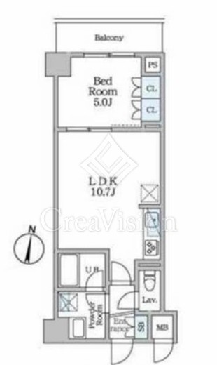 ロイジェント潮見 411 間取り図