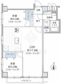 グリーンキャピタル広尾 2階 間取り図