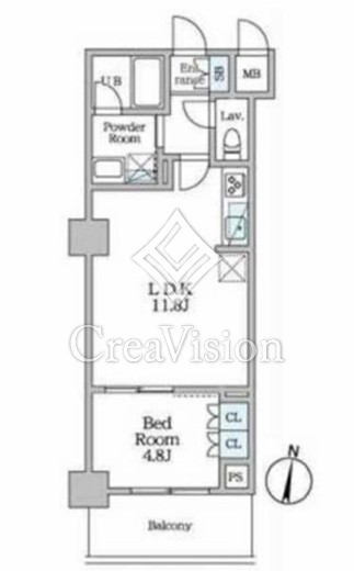 ロイジェント潮見 406 間取り図