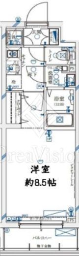ガリシア新宿余丁町 1階 間取り図