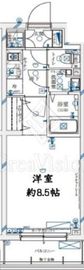ガリシア新宿余丁町 1階 間取り図