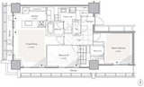 リビオレジデンス西麻布 1606 間取り図