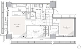 リビオレジデンス西麻布 1606 間取り図