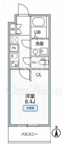 THE PALMS MUSE 新江古田 102 間取り図