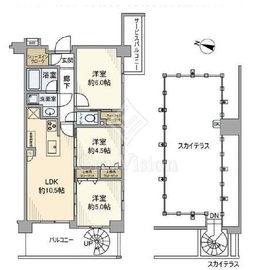ブリシア横浜大口 7階 間取り図