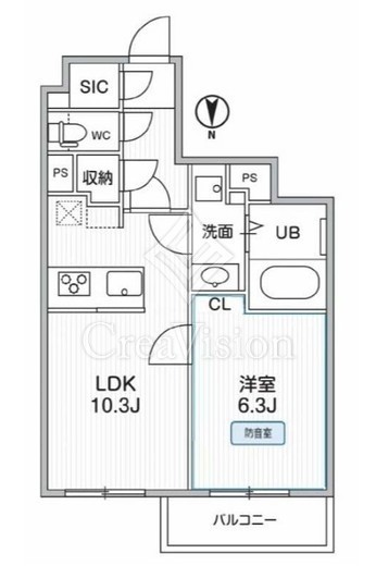 THE PALMS MUSE 新江古田 106 間取り図