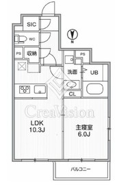 THE PALMS MUSE 新江古田 404 間取り図