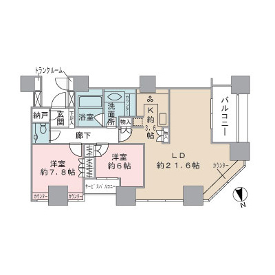 ザ・センター東京 22階 間取り図