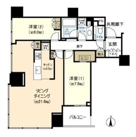 シティタワーズ豊洲ザ・ツイン ノースタワー 25階 間取り図