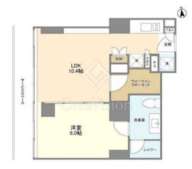 フロンティアレジデンスザタワー品川 1108 間取り図