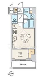 クレストコート北千住レジデンス 703 間取り図