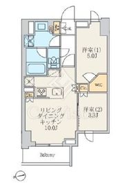 クレストコート北千住レジデンス 704 間取り図