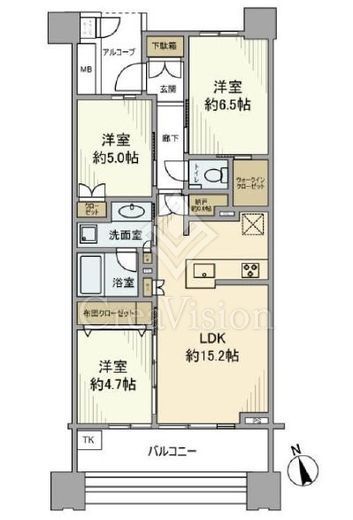 プラウドシティ日吉レジデンスⅠ 13階 間取り図