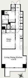 マンション広尾台 5階 間取り図