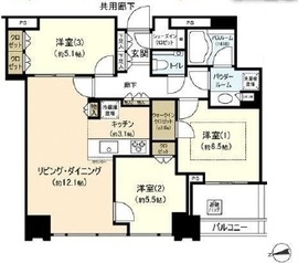 シティタワーズ豊洲ザ・シンボル 33階 間取り図