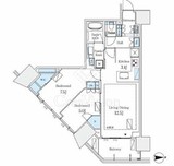 グランドシティタワー月島 15階 間取り図