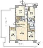 プラウド京急蒲田 8階 間取り図
