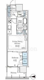 グランドシティタワー月島 5階 間取り図