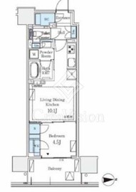 グランドシティタワー月島 9階 間取り図
